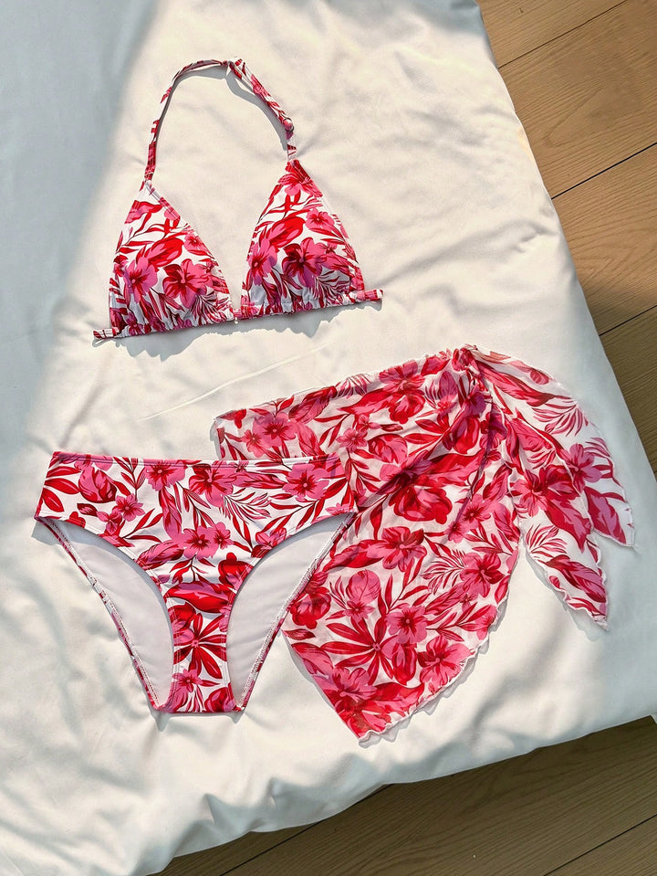 Set costum de baie SHEIN, mix culori