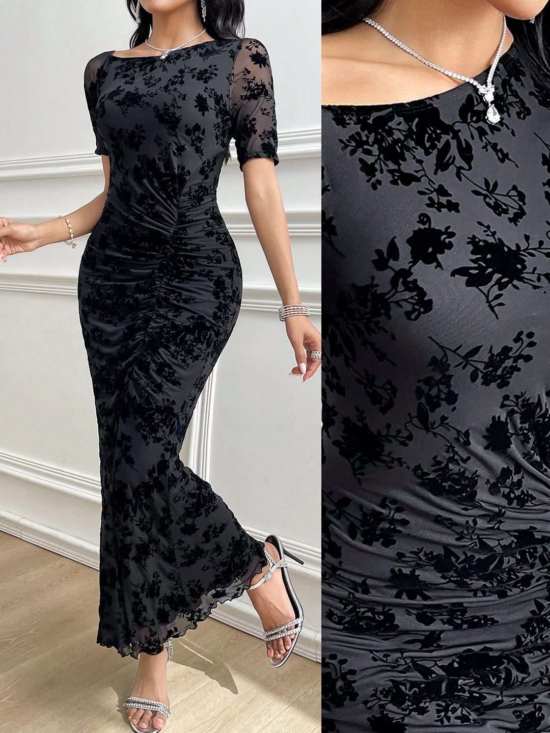 Rochie maxi SHEIN, negru
