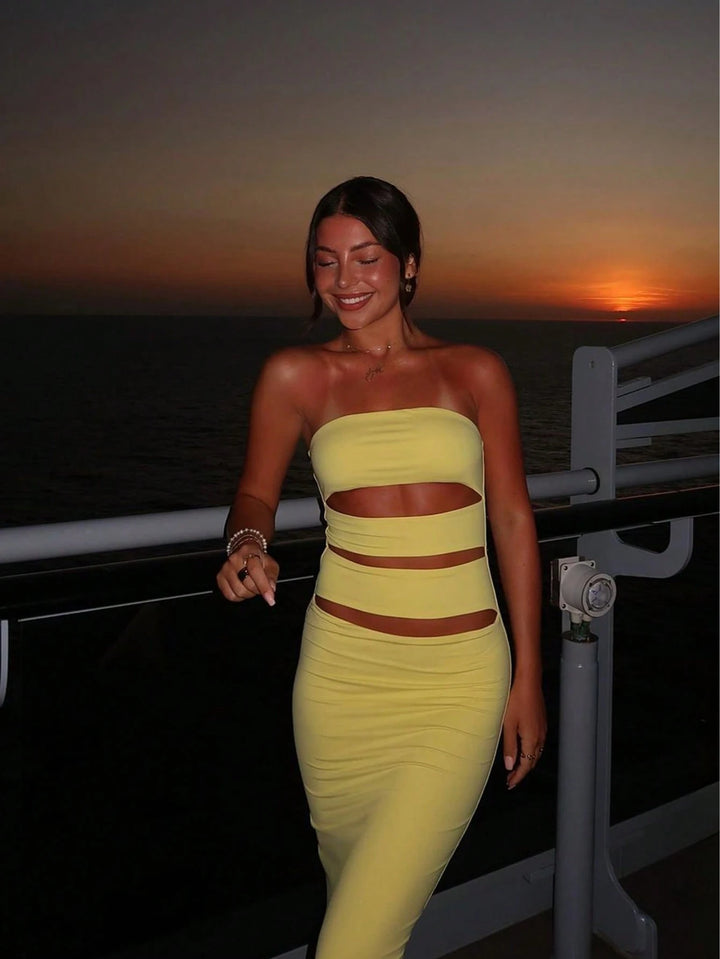 Rochie maxi SHEIN, galben