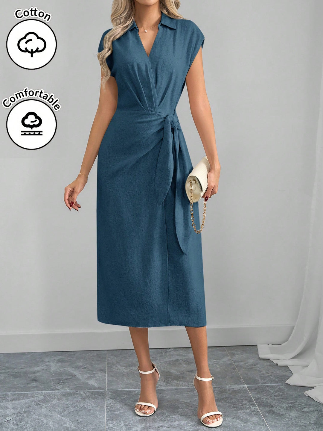 Rochie midi SHEIN, turcoaz