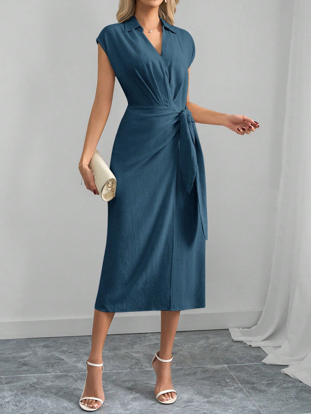Rochie midi SHEIN, turcoaz