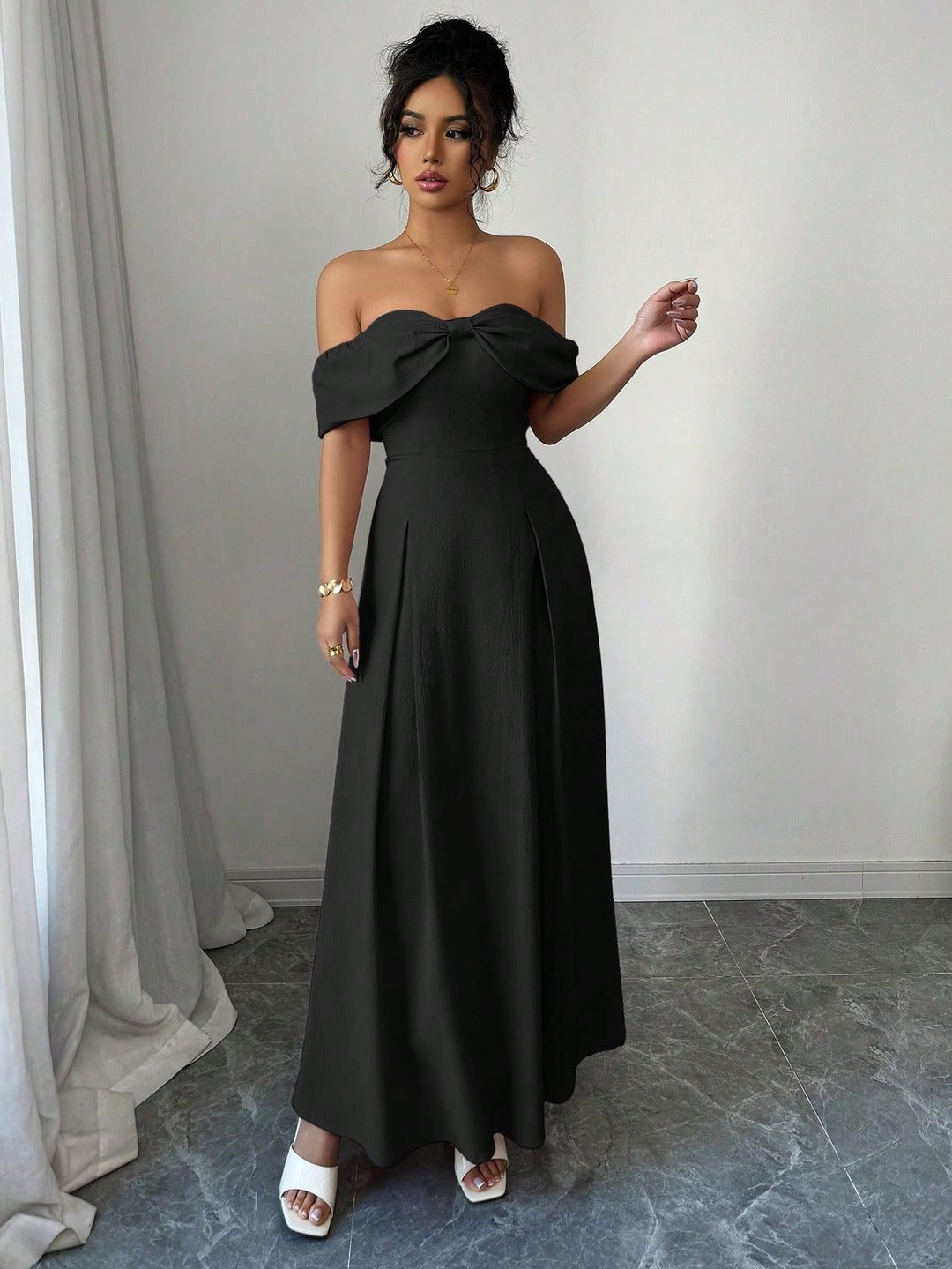 SHEIN Maxi ruha, fekete