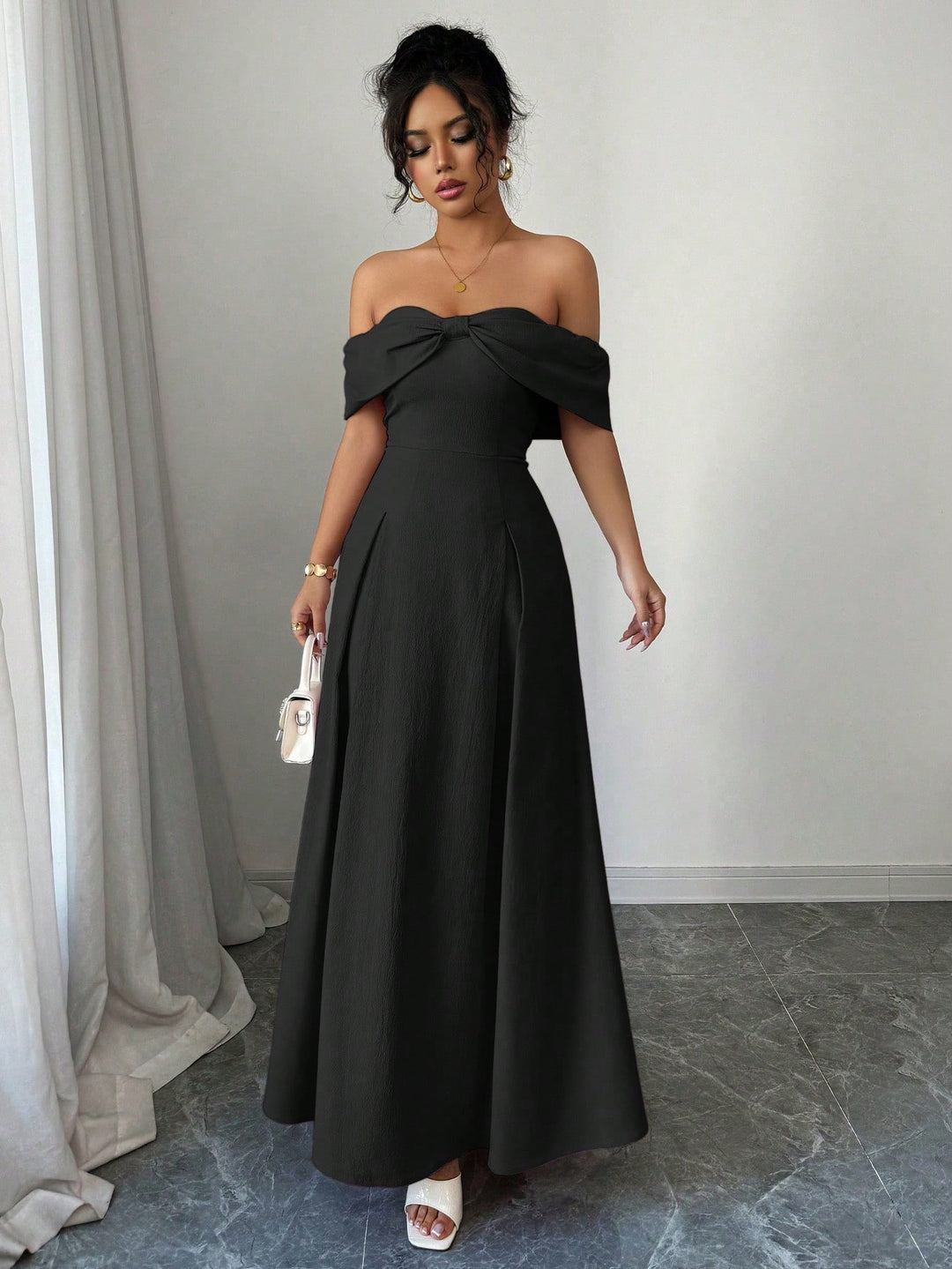 SHEIN Maxi ruha, fekete