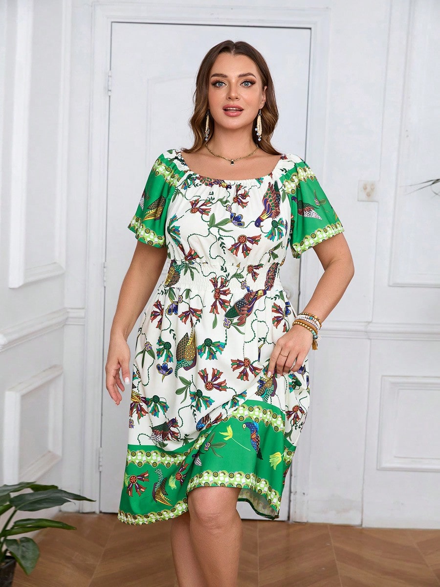 Rochie midi SHEIN, verde