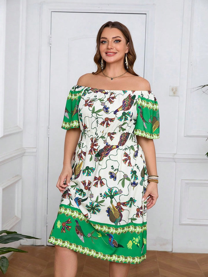 Rochie midi SHEIN, verde