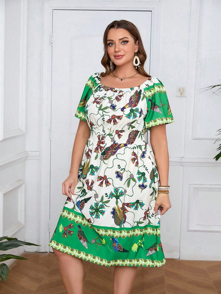 Rochie midi SHEIN, verde