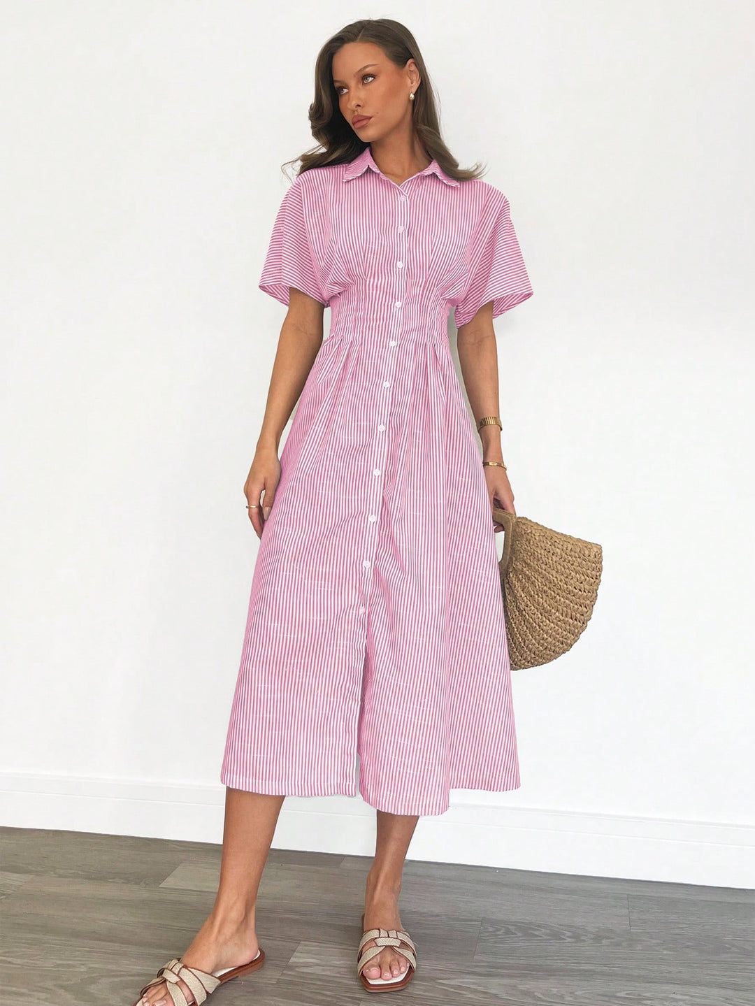 Rochie maxi SHEIN, roz