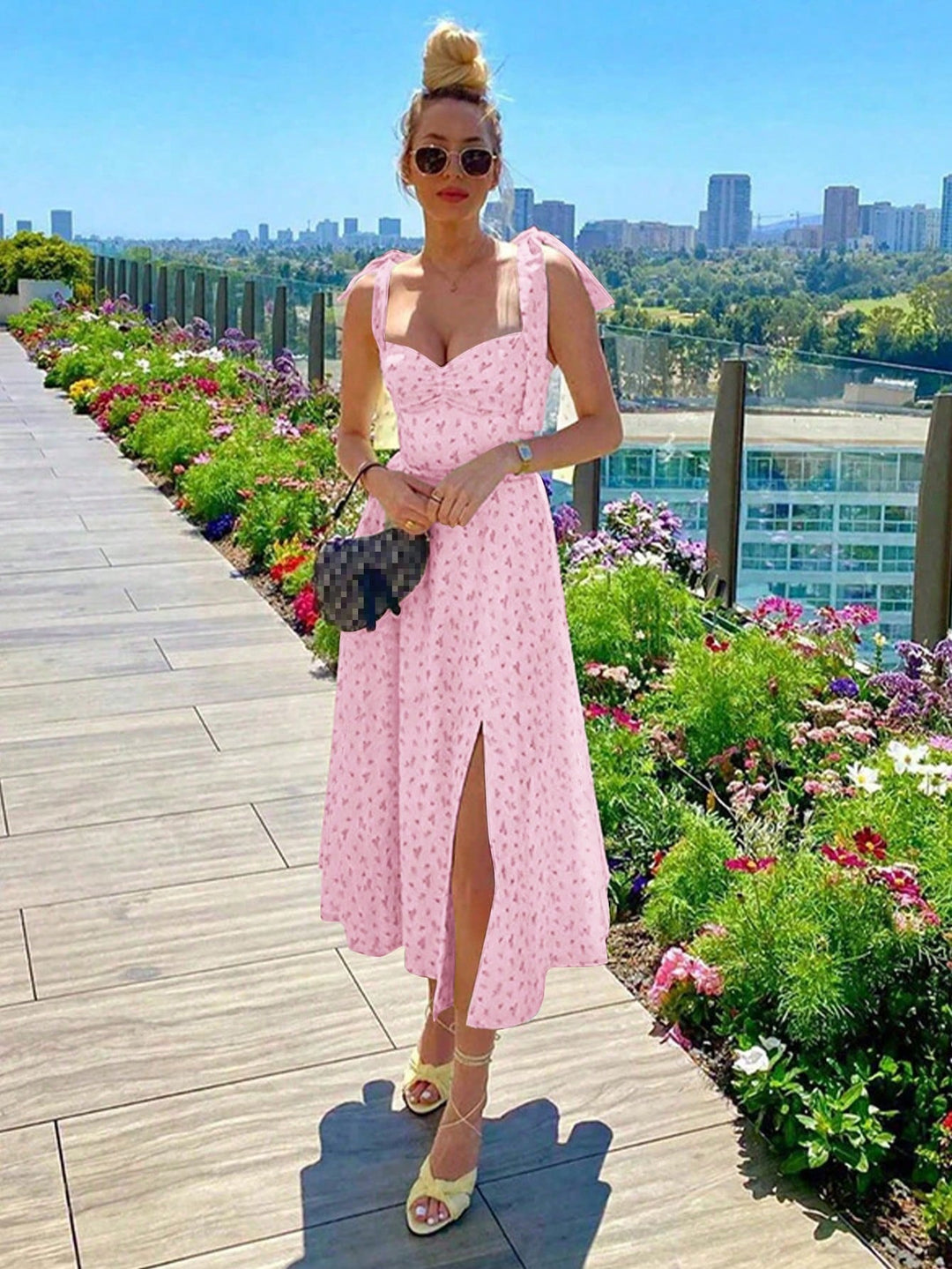 SHEIN lila midi ruha
