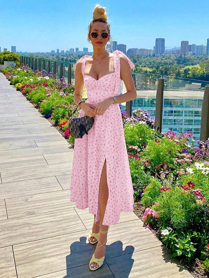 SHEIN lila midi ruha