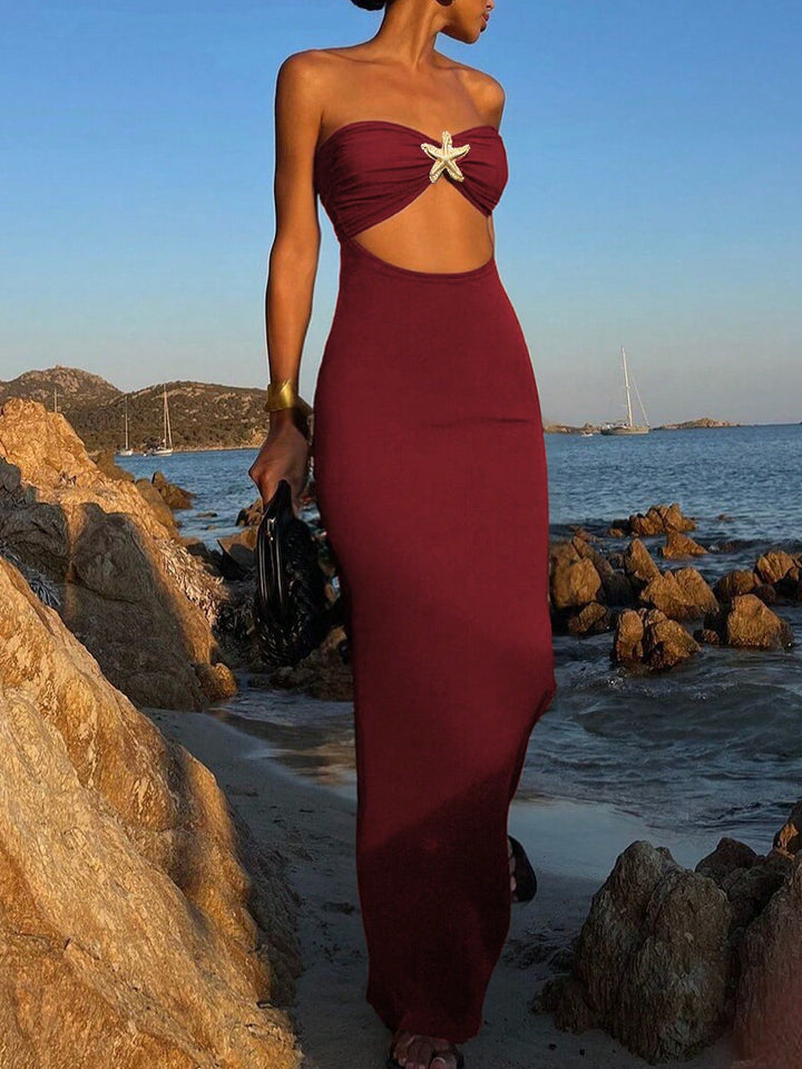 Rochie maxi SHEIN, vișiniu