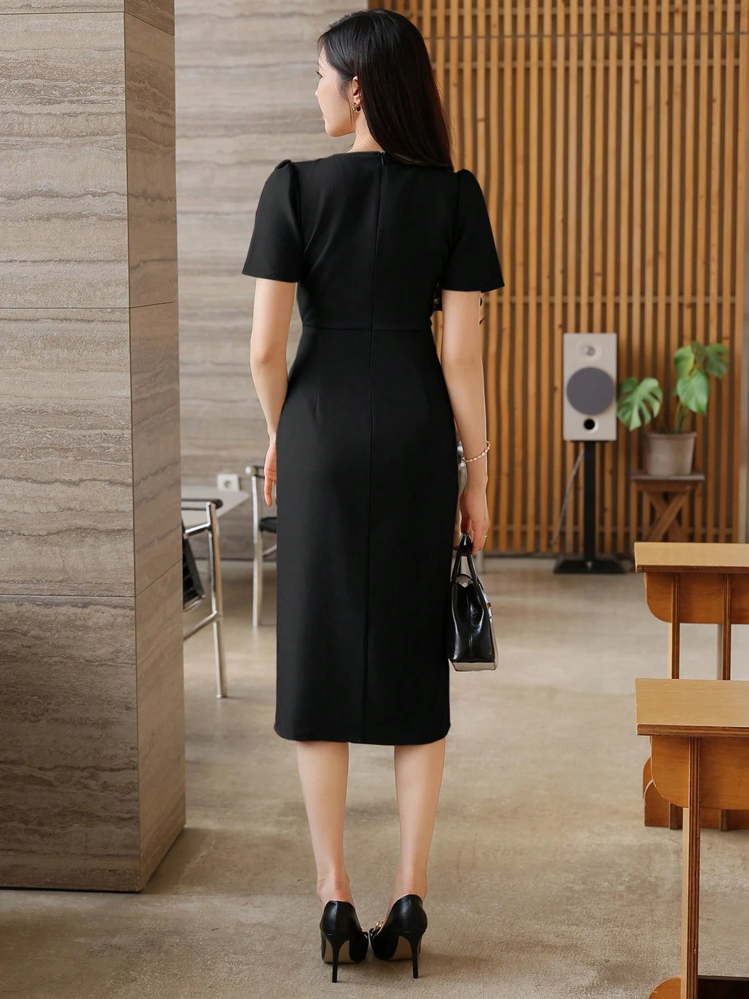 Rochie midi SHEIN, negru