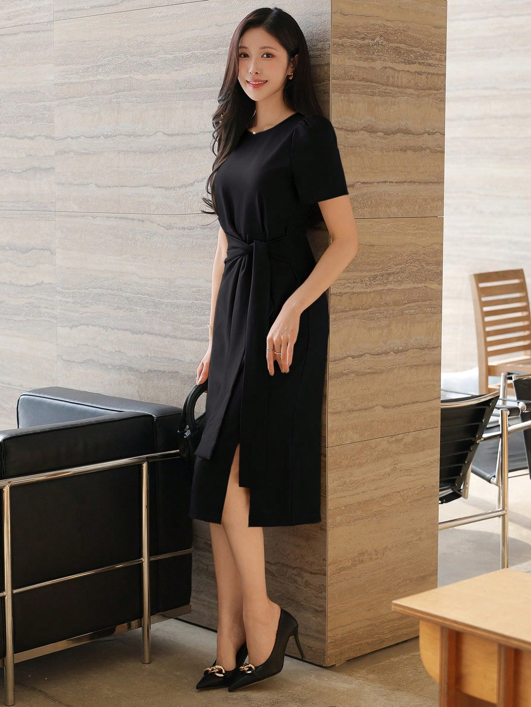 Rochie midi SHEIN, negru