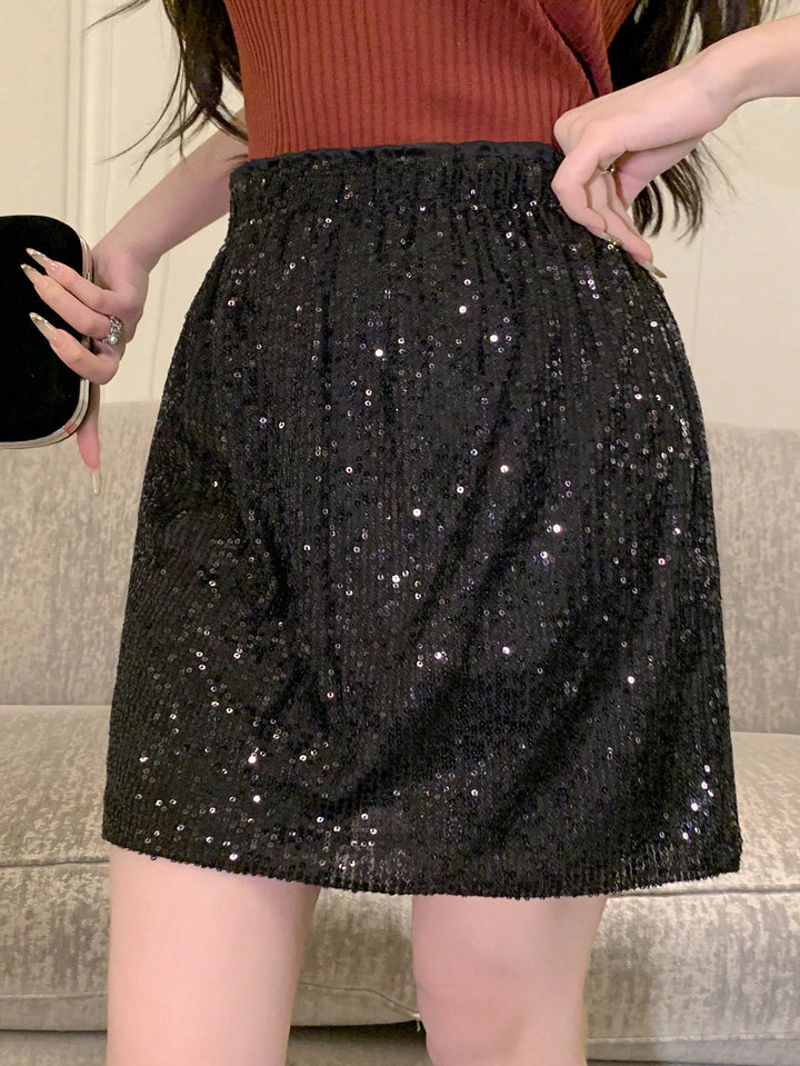 Shein miniszoknya, fekete