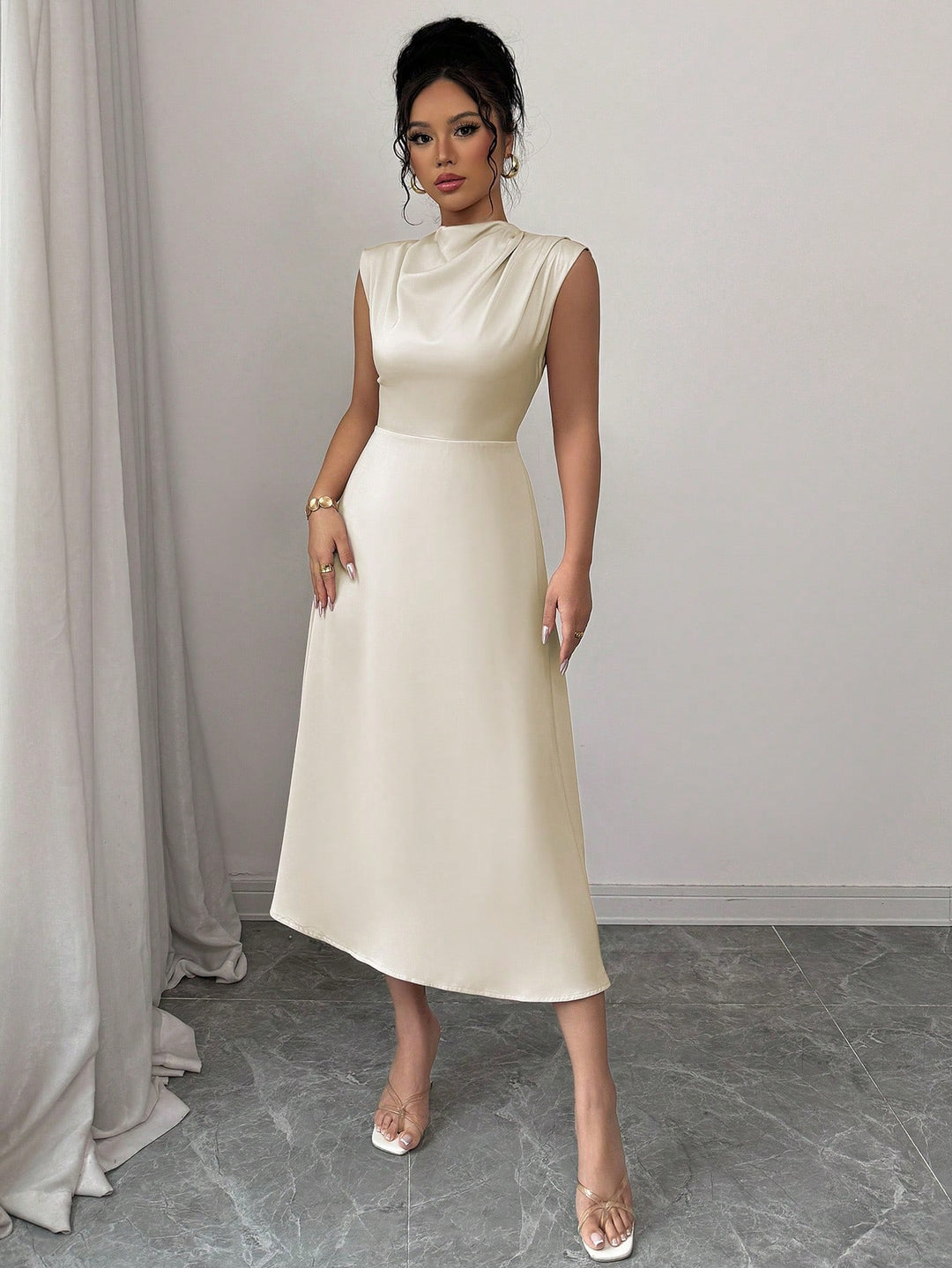 Rochie midi SHEIN, portocaliu