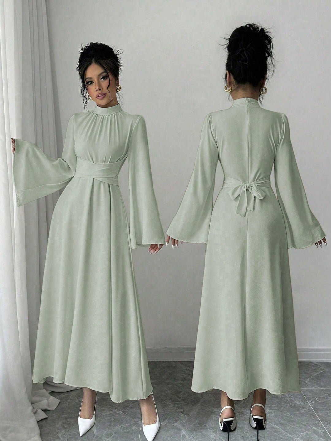 Rochie maxi SHEIN, verde