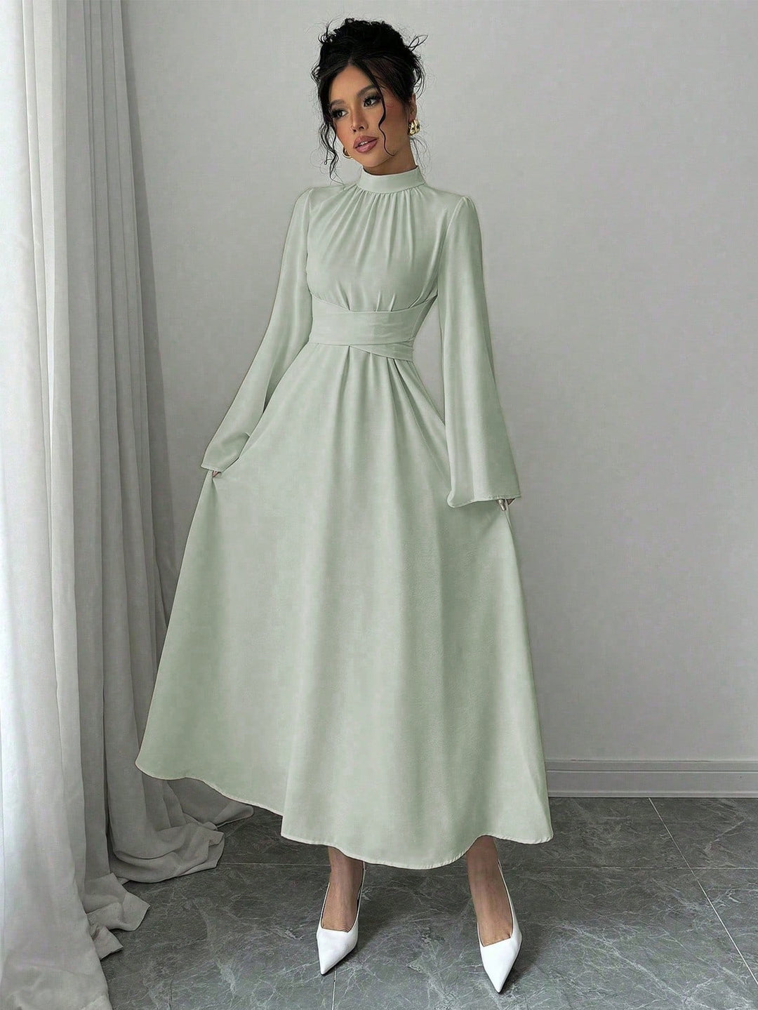 Rochie maxi SHEIN, verde