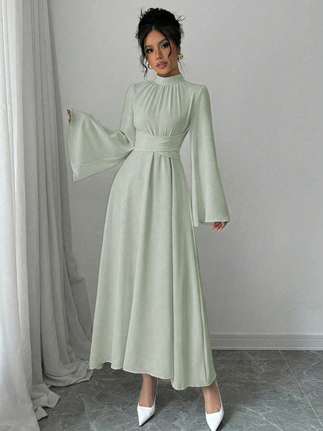 Rochie maxi SHEIN, verde