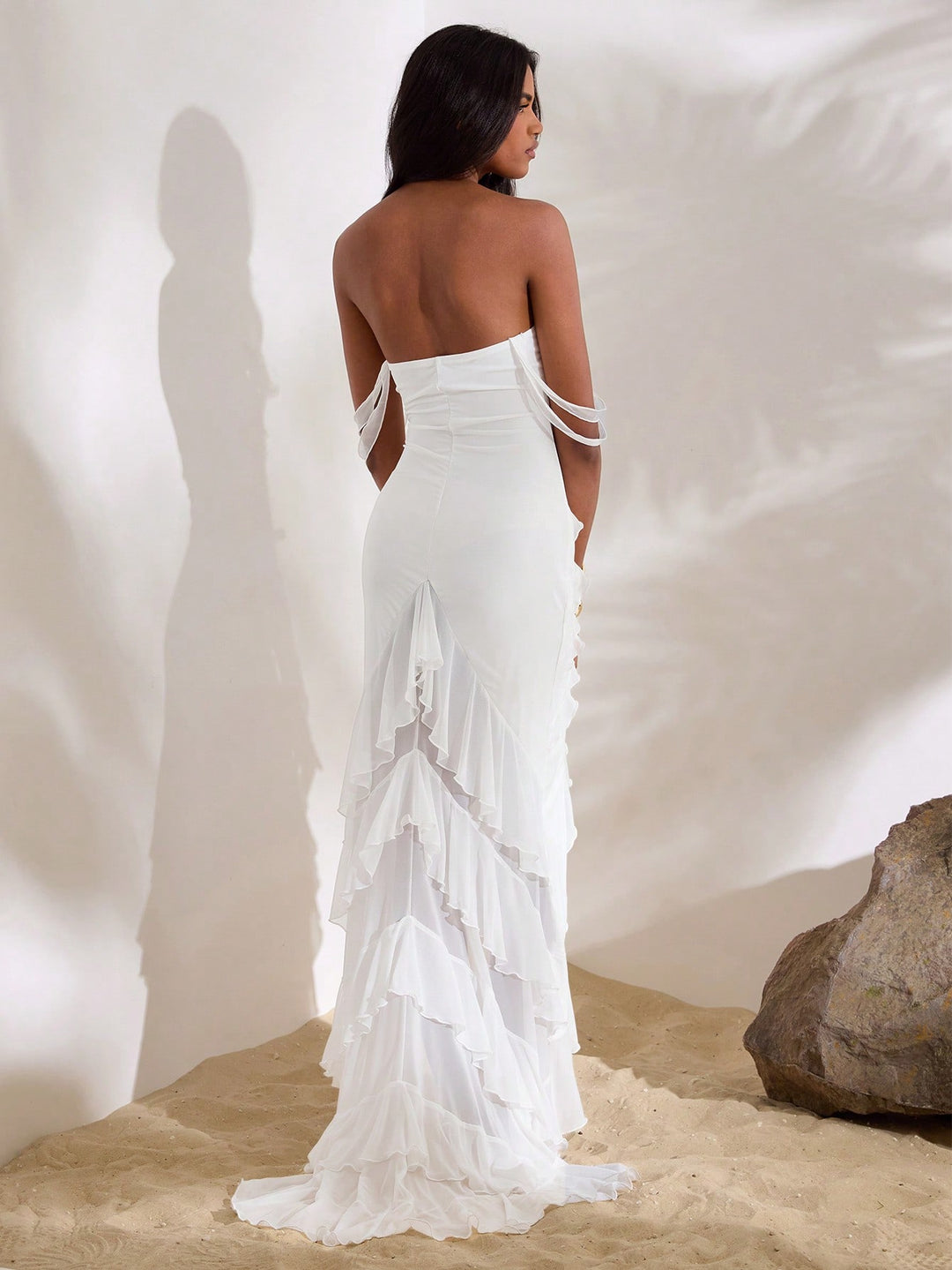 Rochie maxi SHEIN, alb