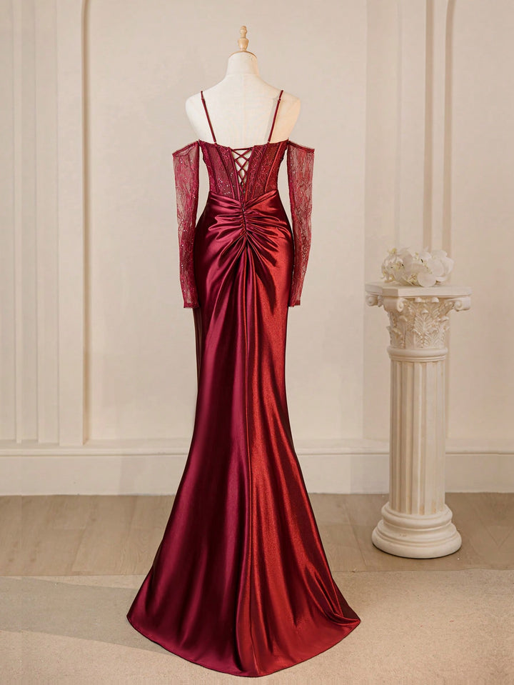 Rochie de ocazie SHEIN, vișiniu