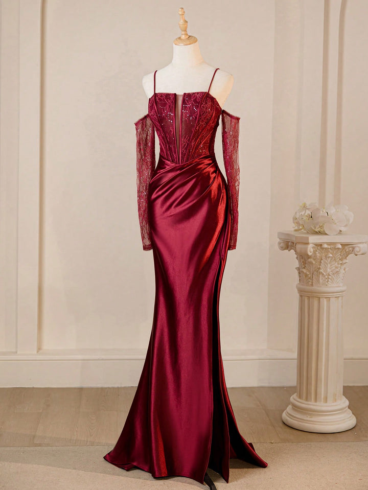Rochie de ocazie SHEIN, vișiniu