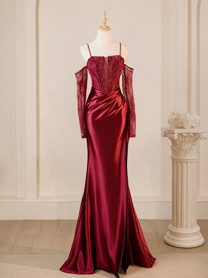 Rochie de ocazie SHEIN, vișiniu