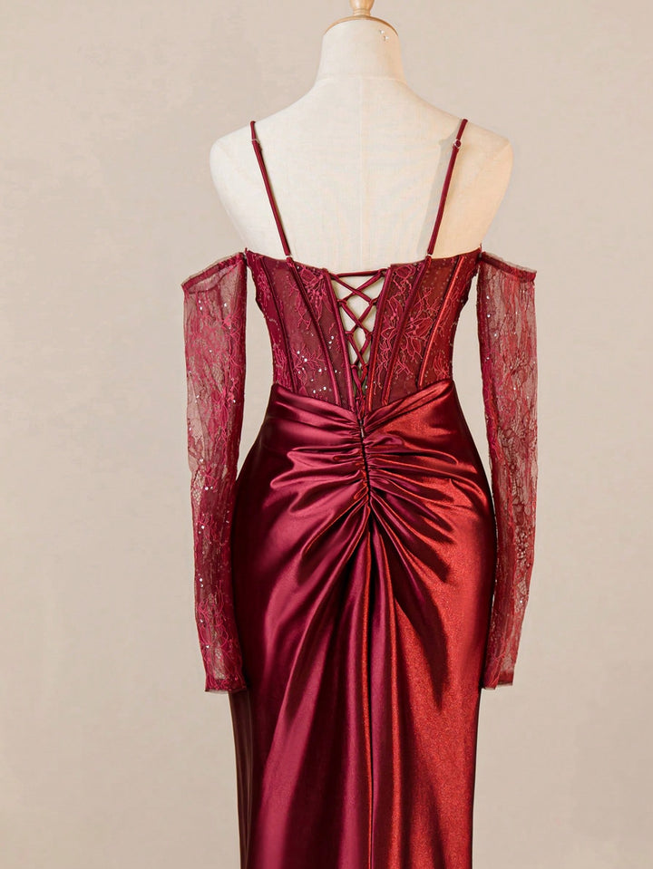 Rochie de ocazie SHEIN, vișiniu