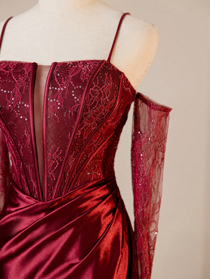 Rochie de ocazie SHEIN, vișiniu