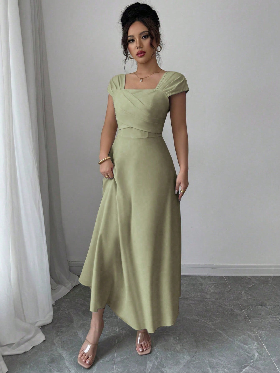 Rochie maxi SHEIN, verde