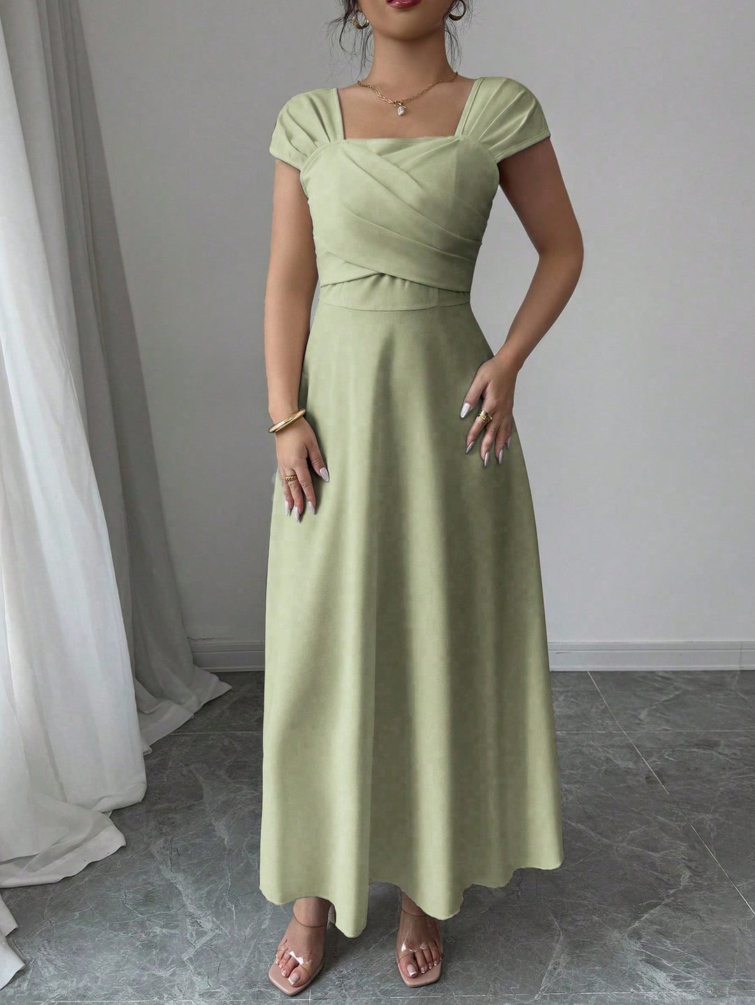 Rochie maxi SHEIN, verde