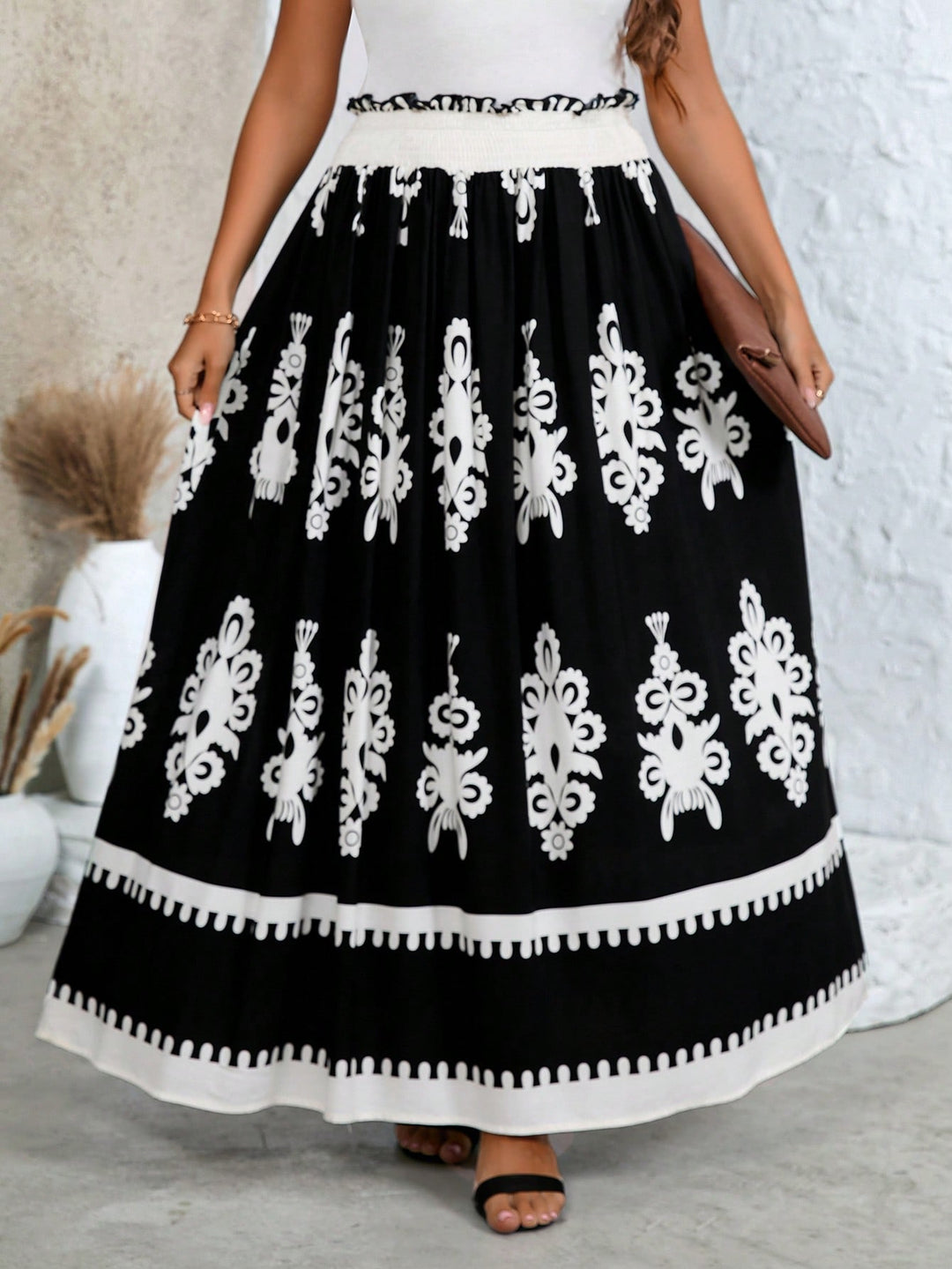 Fustă maxi SHEIN, negru