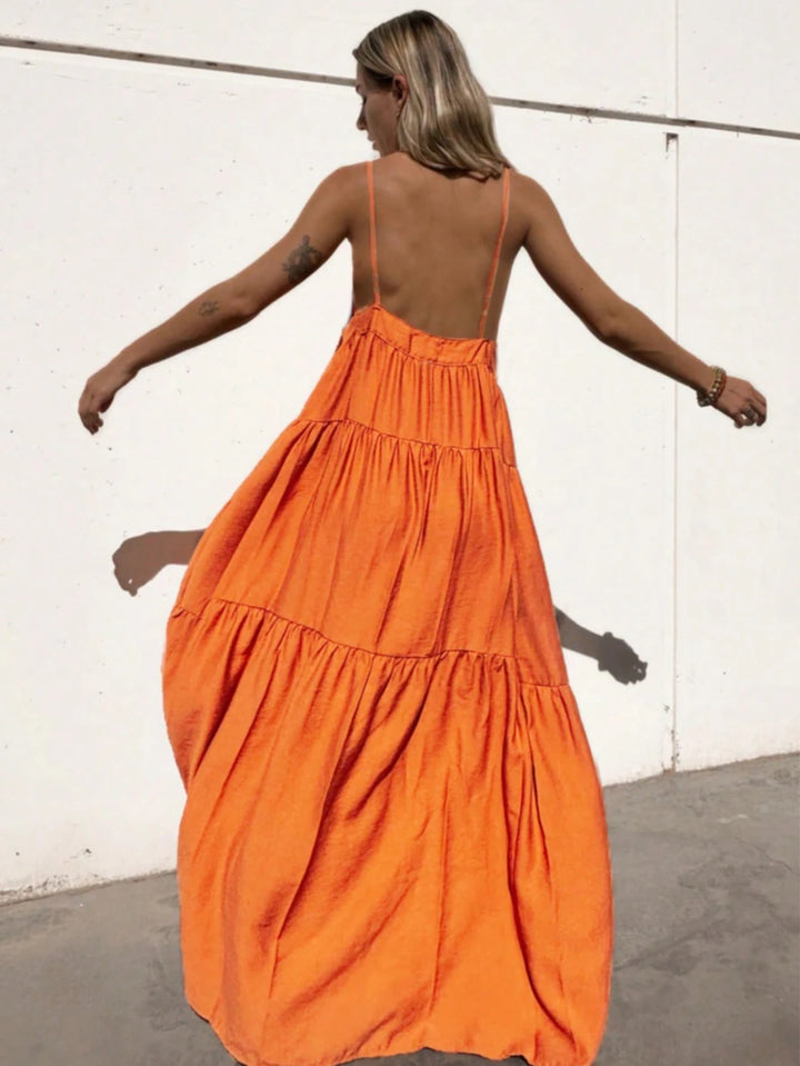 Rochie maxi SHEIN, portocaliu