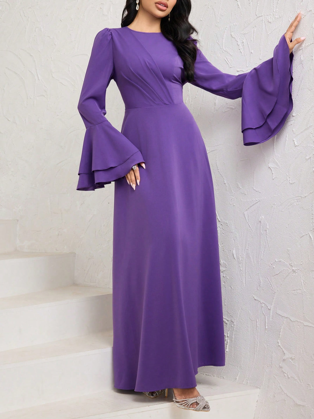 Shein maxi ruha, lila