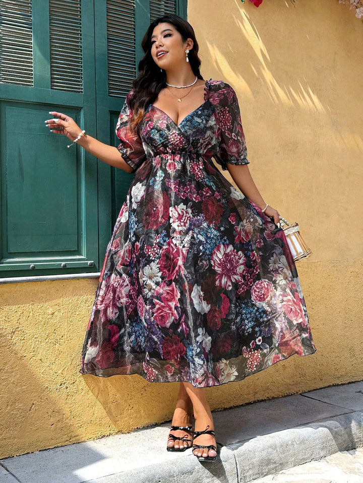 Rochie maxi SHEIN, mix culori