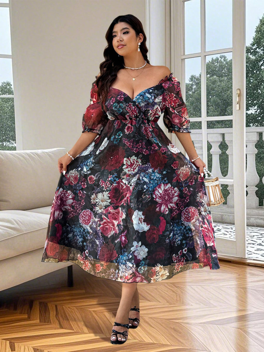 Rochie maxi SHEIN, mix culori