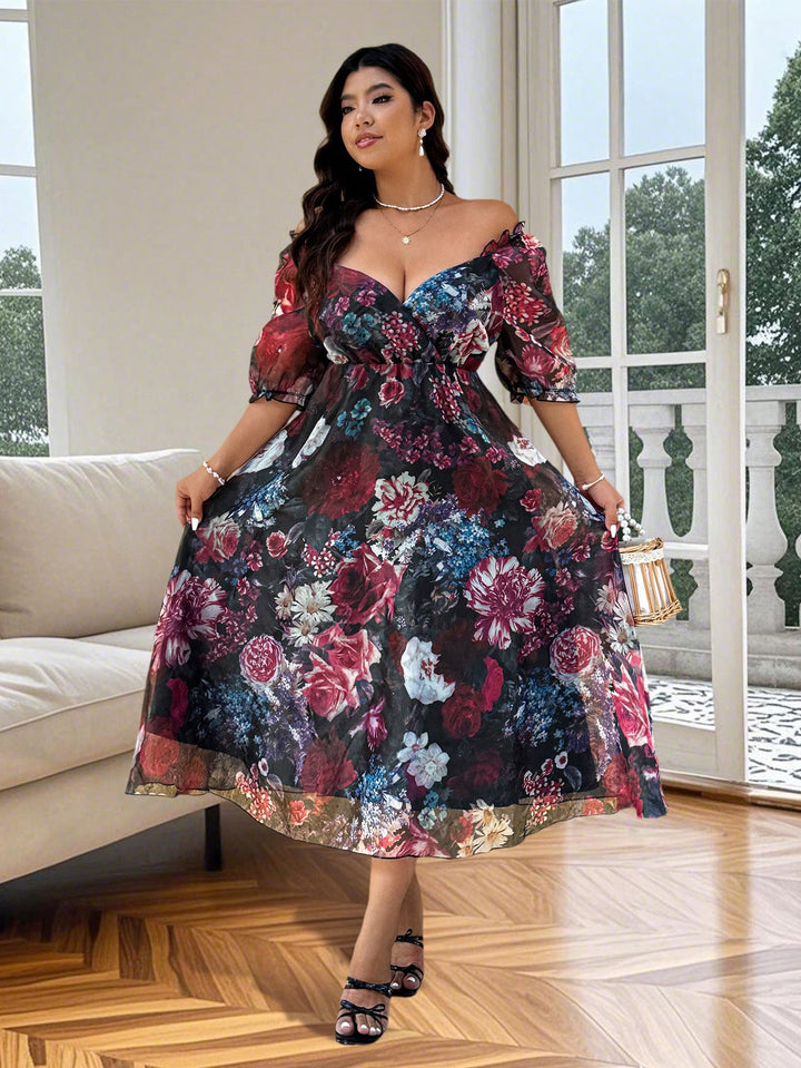 Rochie maxi SHEIN, mix culori