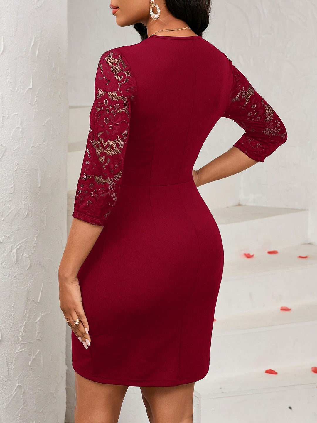 Rochie midi SHEIN, vișiniu