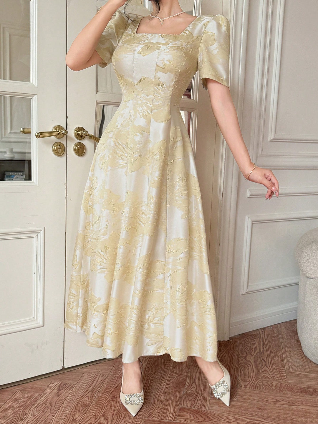 SHEIN maxi ruha, khaki