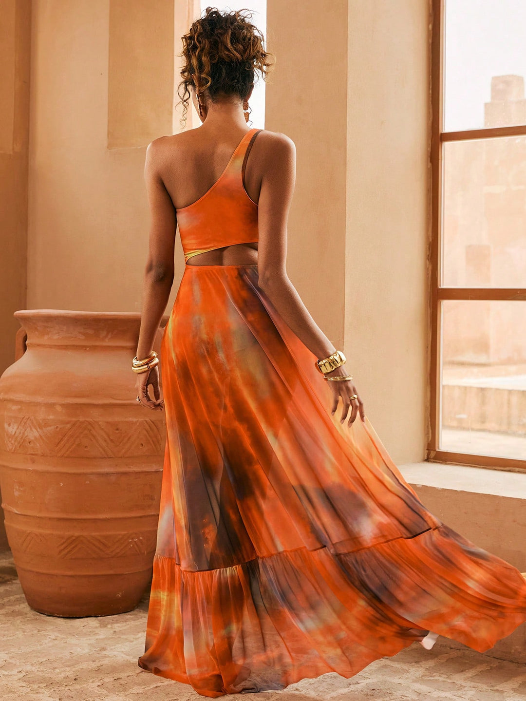 SHEIN jumpsuit, orange