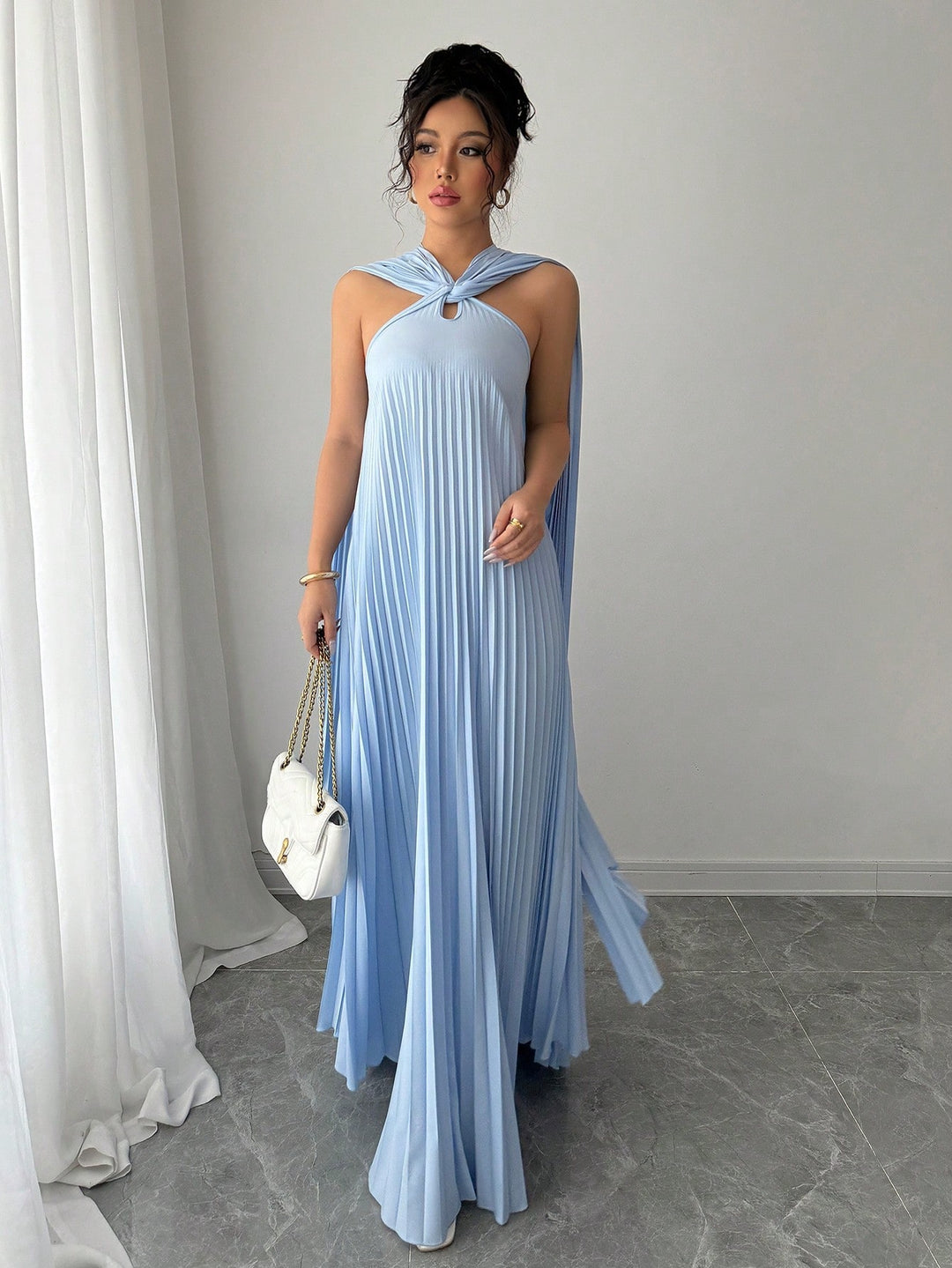 SHEIN maxi ruha, kék