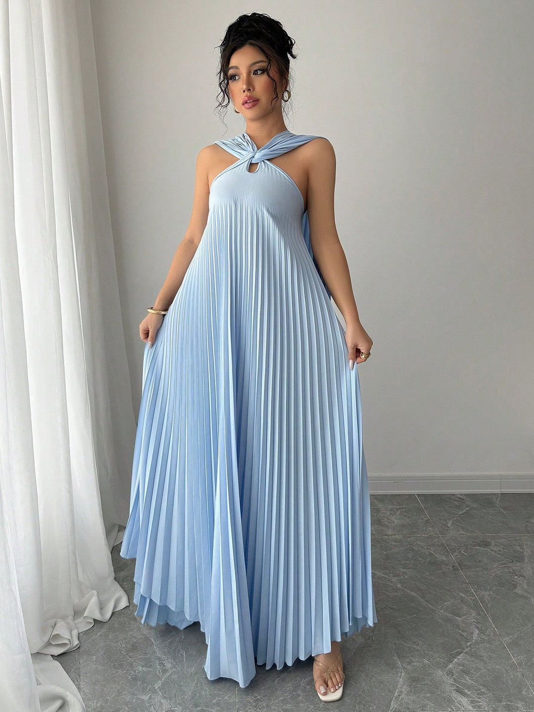 SHEIN maxi ruha, kék