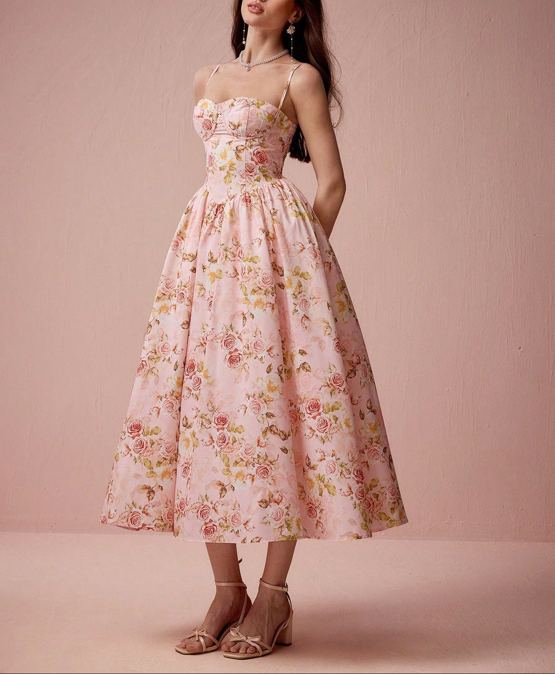Rochie midi Shein, mix culori
