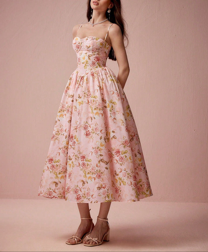 Rochie midi Shein, mix culori