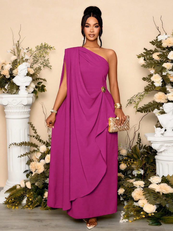 SHEIN maxi ruha, bordó