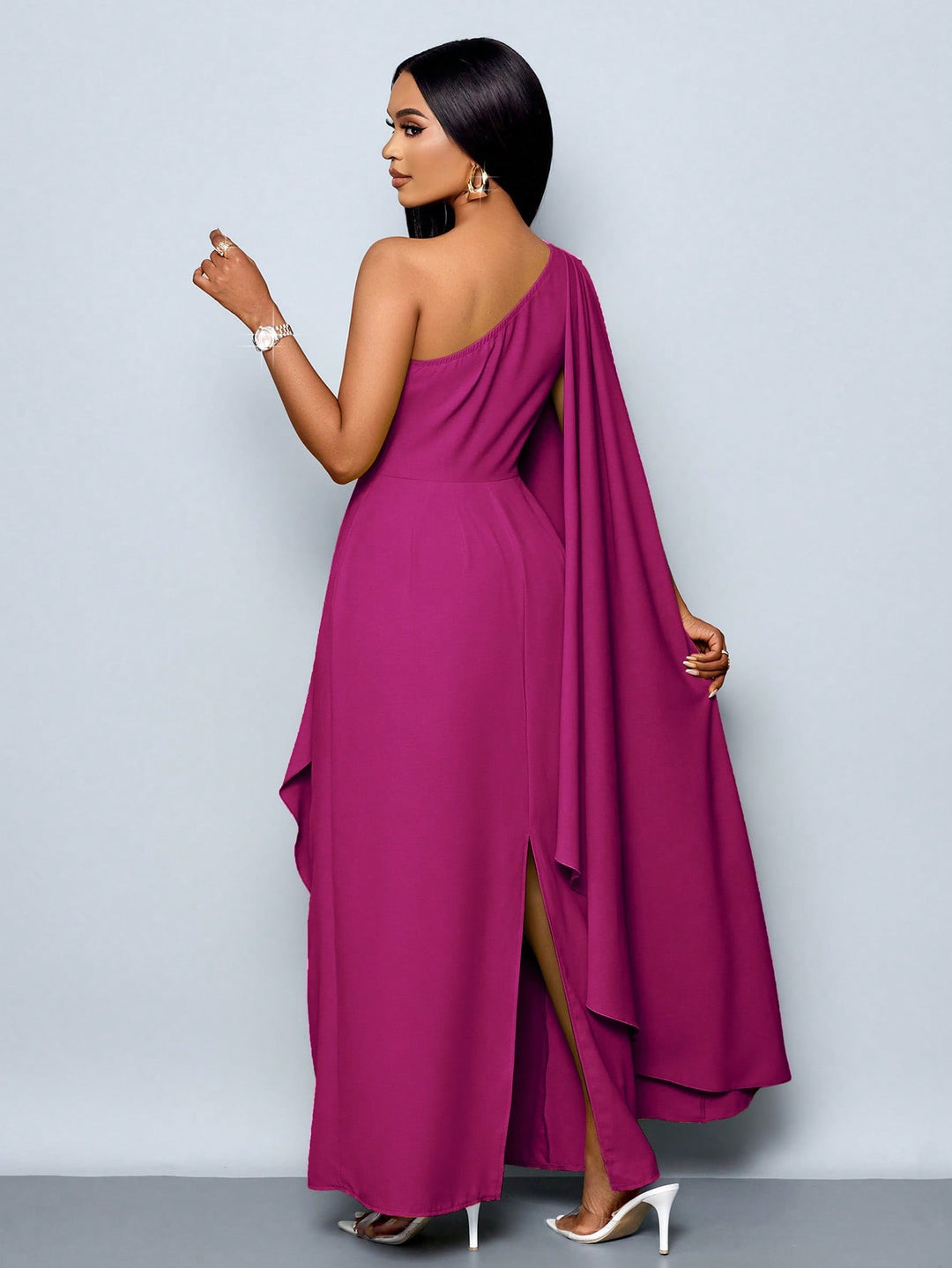 SHEIN maxi ruha, bordó