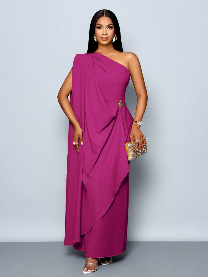 SHEIN maxi ruha, bordó