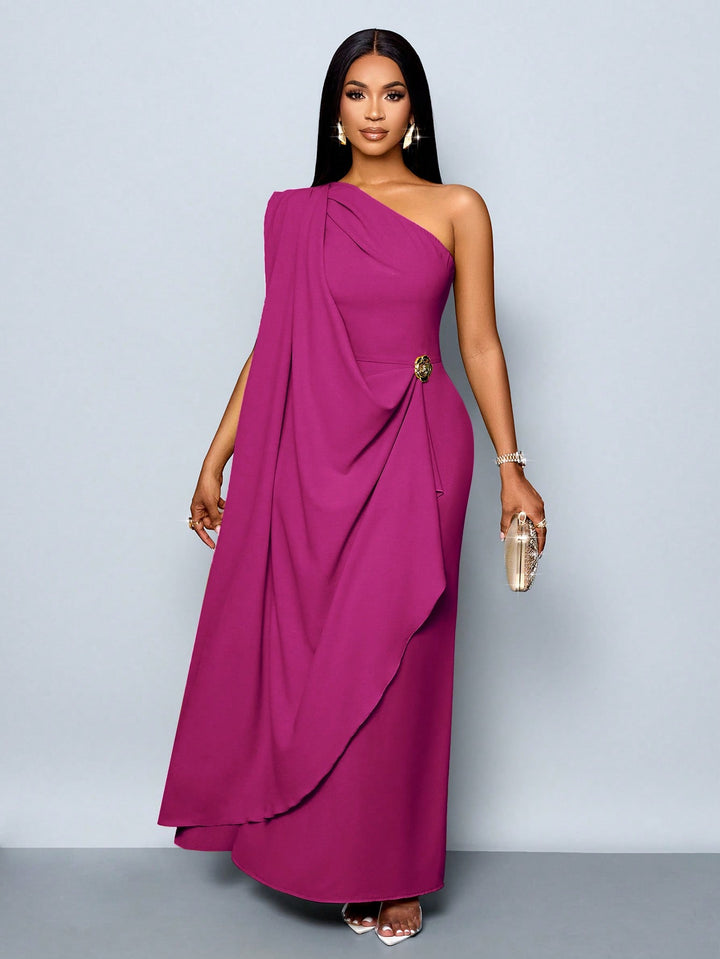 SHEIN maxi ruha, bordó