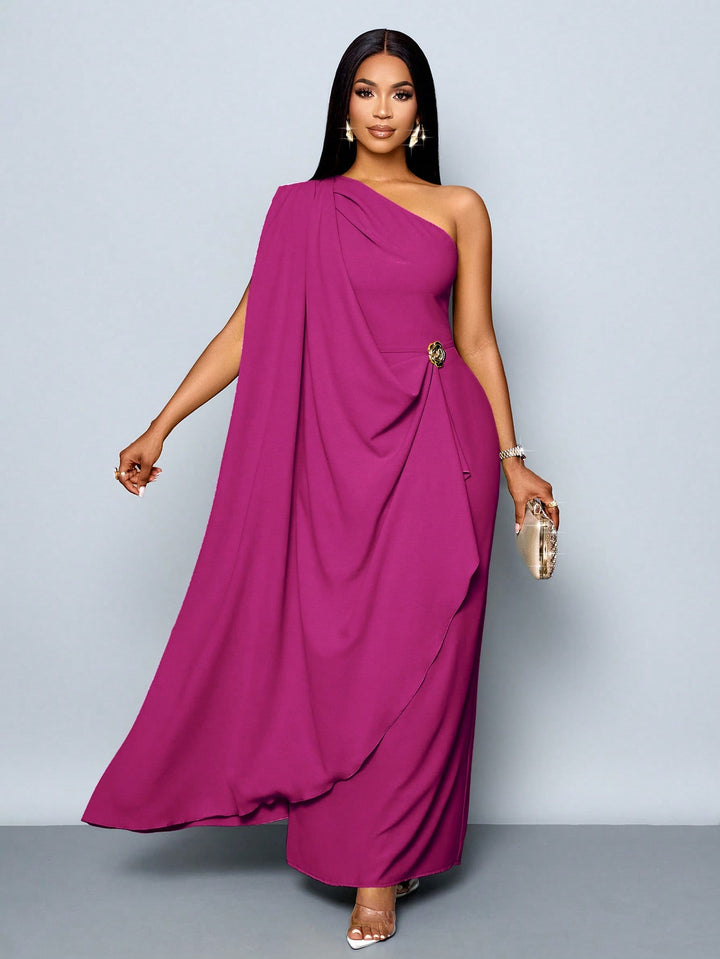 SHEIN maxi ruha, bordó