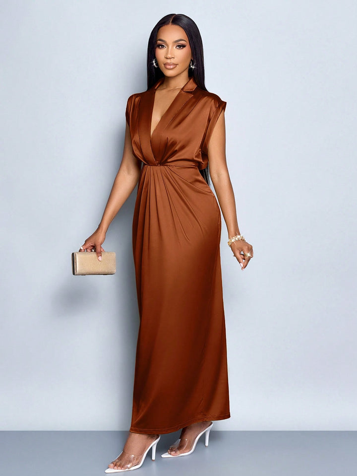 Rochie maxi SHEIN, maro