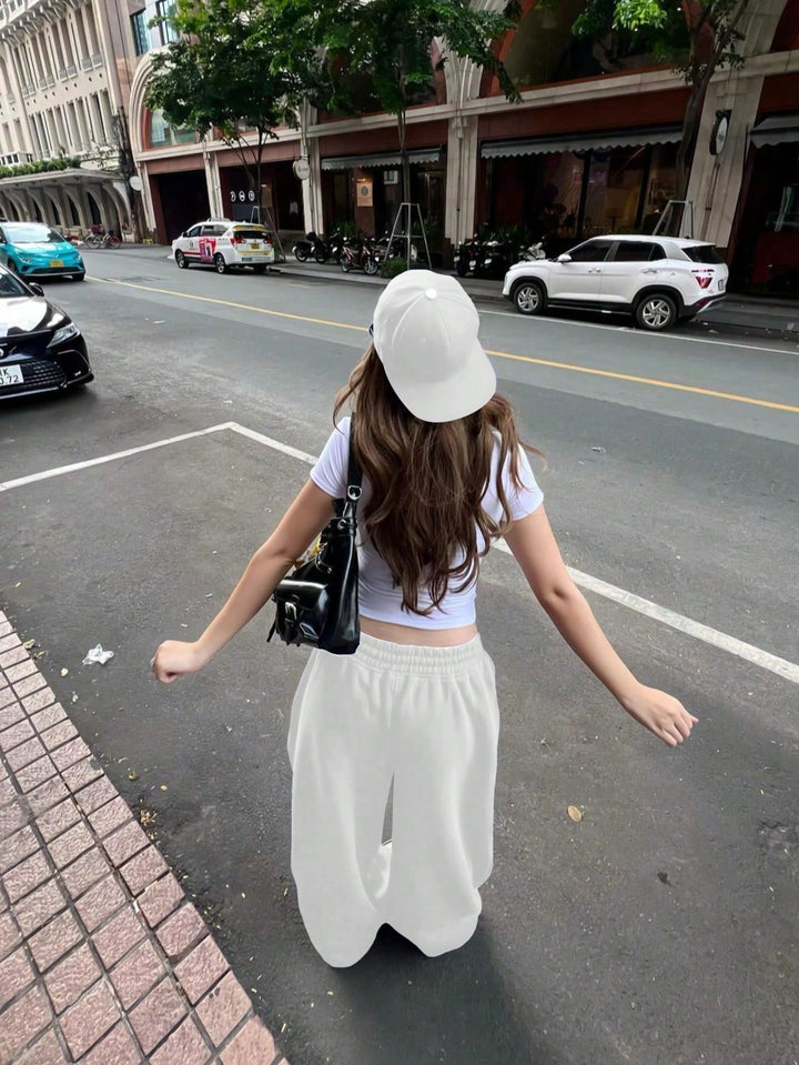 Pantaloni SHEIN, alb