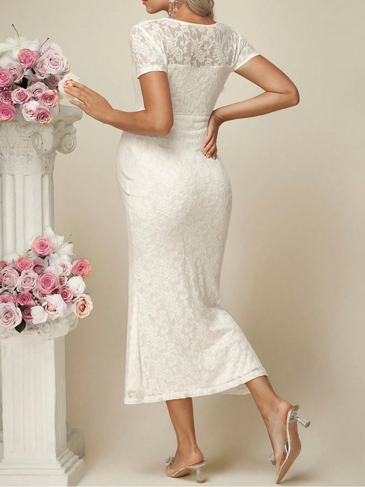 Rochie midi Shein, crem